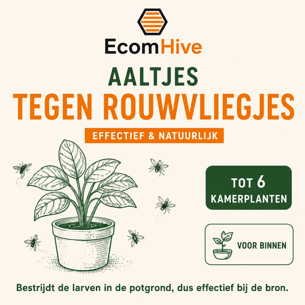 Verpakking van aaltjes tegen rouwvliegjes